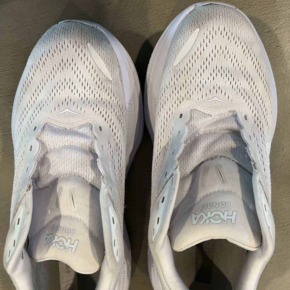 White Bondi Hoka